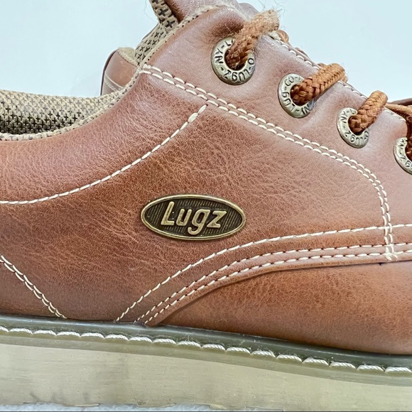 Vintage Lugz by NY Lug Co Banyan Men's Shoes Lo Low Oxford Roamer Boot Brown Tan - Picture 4 of 7